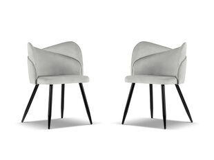 2-u krēslu komplekts Cosmopolitan Design Santana, pelēks cena un informācija | Virtuves un ēdamistabas krēsli | 220.lv