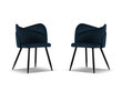 2-u krēslu komplekts Cosmopolitan Design Santana, zils cena un informācija | Virtuves un ēdamistabas krēsli | 220.lv