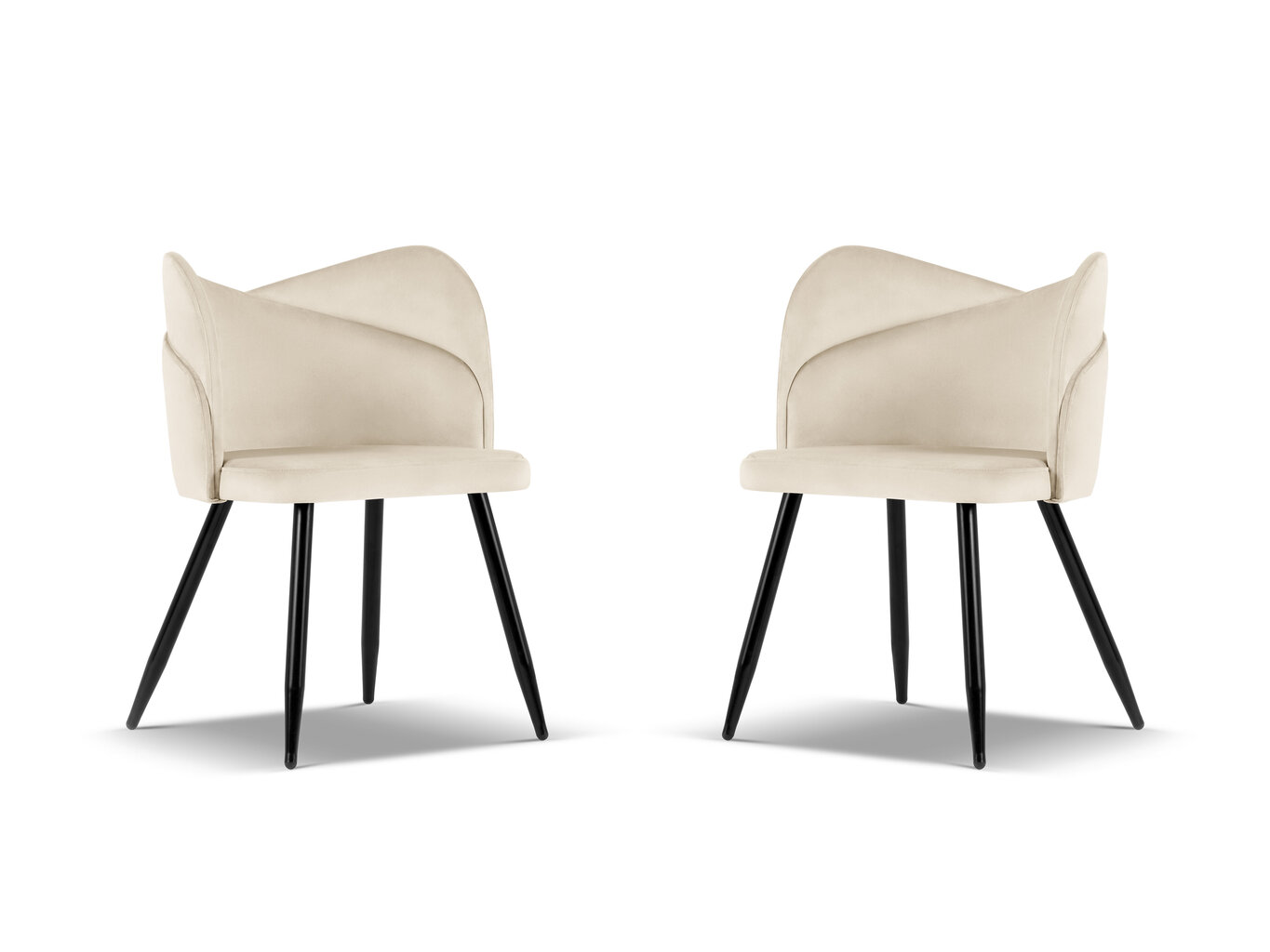 2-u krēslu komplekts Cosmopolitan Design Santana, smilškrāsas цена и информация | Virtuves un ēdamistabas krēsli | 220.lv