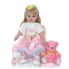 Lelle ar piederumiem Reborn dolls, 60 cm. cena un informācija | Rotaļlietas meitenēm | 220.lv