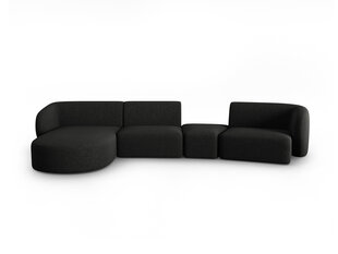 Stūra dīvāns Milo Casa Paolo, melns cena un informācija | Stūra dīvāni | 220.lv