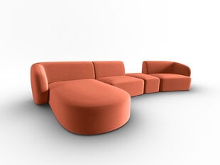 Stūra dīvāns Milo Casa Paolo, oranžs/rozā cena un informācija | Stūra dīvāni | 220.lv