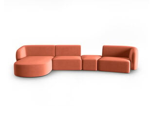 Stūra dīvāns Milo Casa Paolo, oranžs/rozā cena un informācija | Stūra dīvāni | 220.lv