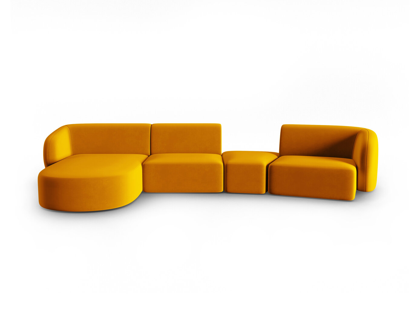 Stūra dīvāns Milo Casa Paolo, dzeltens цена и информация | Stūra dīvāni | 220.lv
