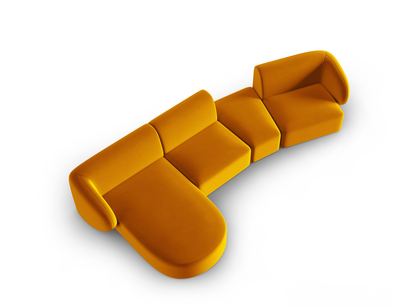 Stūra dīvāns Milo Casa Paolo, dzeltens цена и информация | Stūra dīvāni | 220.lv