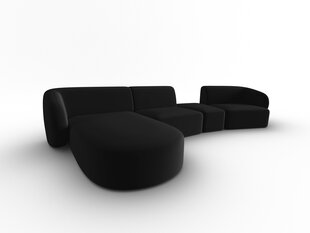 Stūra dīvāns Milo Casa Paolo, melns цена и информация | Угловые диваны | 220.lv