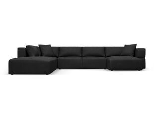 Stūra dīvāns Milo Casa Esther, melns cena un informācija | Stūra dīvāni | 220.lv