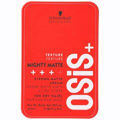 Матовый крем сильной фиксации Schwarzkopf Professional Osis+ Mighty Matte, 100 мл цена и информация | Средства для укладки волос | 220.lv