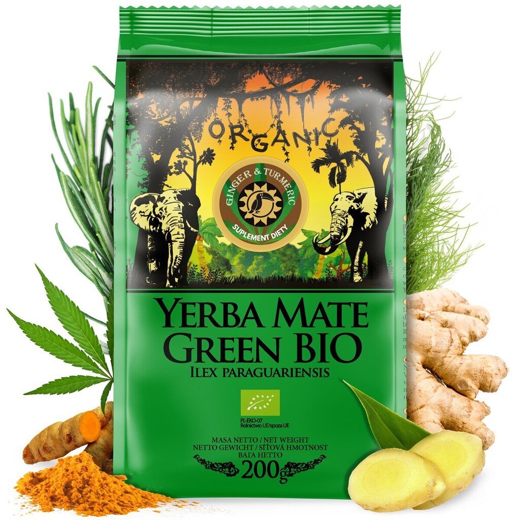 Чай Yerba Mate Bio Organic Ginger & Turmeric, 200 г цена | 220.lv