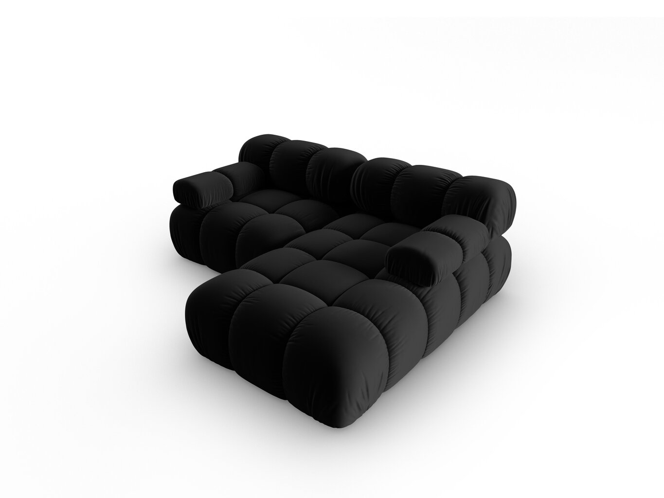 Stūra dīvāns Milo Casa Tropea, melns cena un informācija | Stūra dīvāni | 220.lv