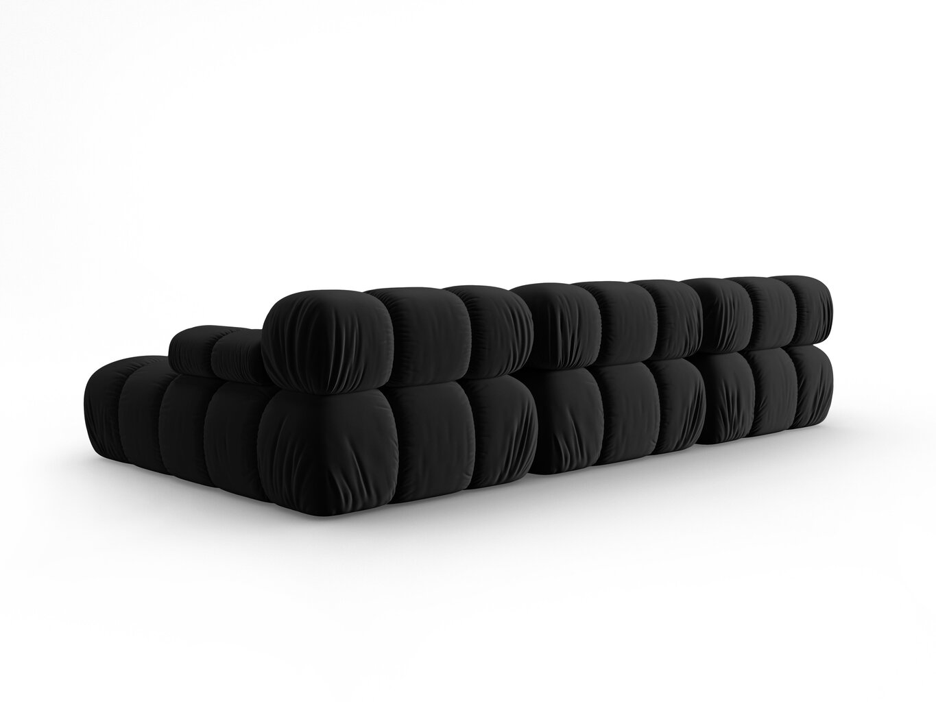 Stūra dīvāns Milo Casa Tropea, melns cena un informācija | Stūra dīvāni | 220.lv