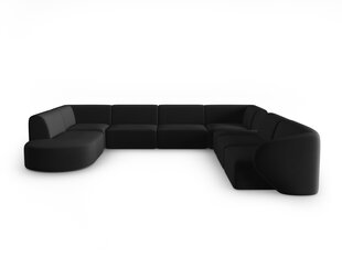Stūra dīvāns Milo Casa Paolo, melns цена и информация | Угловые диваны | 220.lv