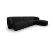 Stūra dīvāns Milo Casa Paolo, melns cena un informācija | Stūra dīvāni | 220.lv