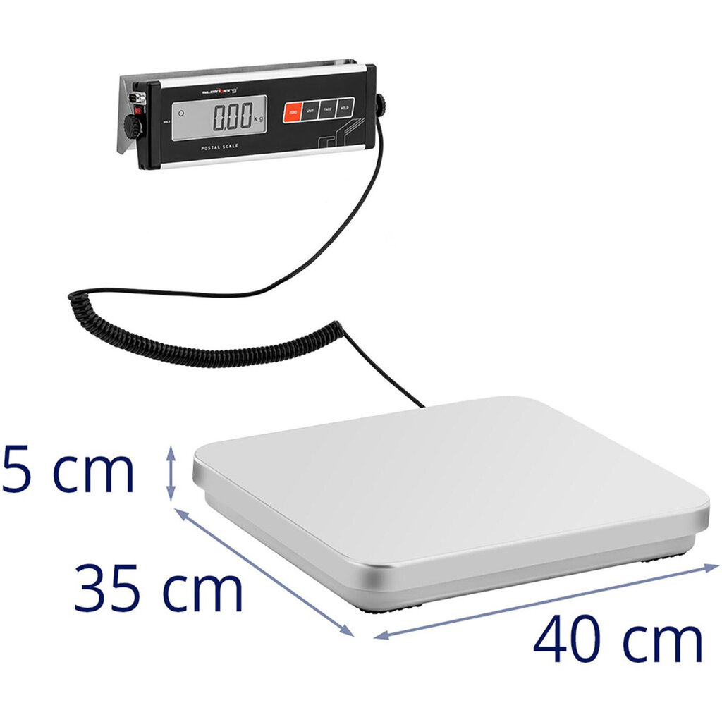 Platformas pasta svari vēstuļu pakām ar ārējo LCD 150 kg/ 0,05 kg cena un informācija | Industriālie svari | 220.lv