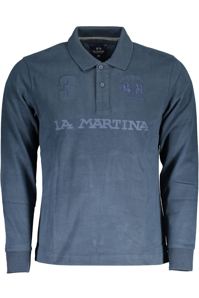 Polo krekls ar garām piedurknēm vīriešiem La Martina, zils cena un informācija | Vīriešu T-krekli | 220.lv
