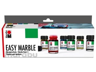 Krāsa marmorizēšanai Easy Marble, 6x15ml cena un informācija | Modelēšanas un zīmēšanas piederumi | 220.lv