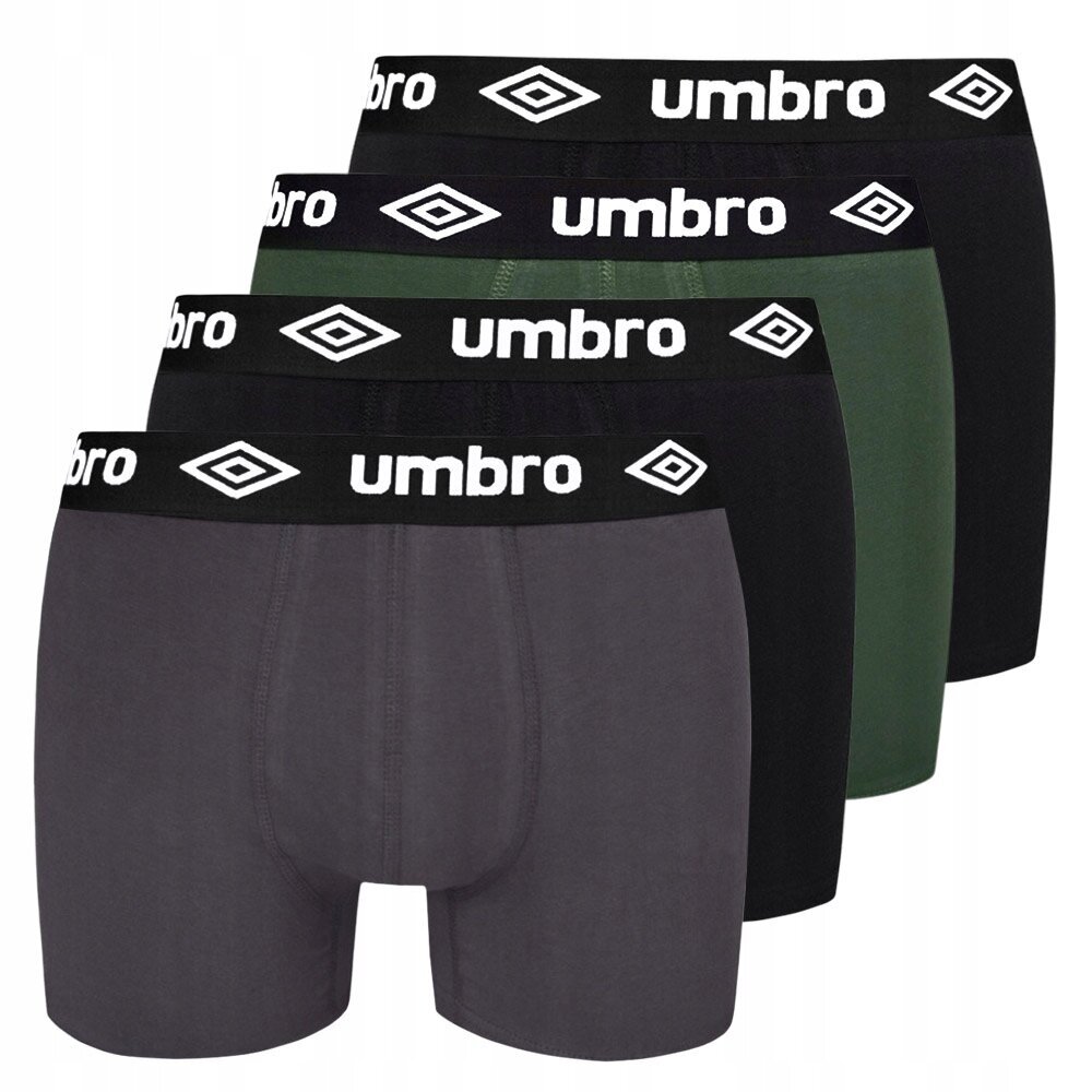 Мужские трусы-боксеры Umbro 4 шт BM560 Черный хлопок Размер цена | 220.lv