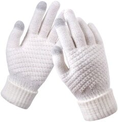 Женские зимние перчатки К92, белые цена и информация | Женские перчатки | 220.lv