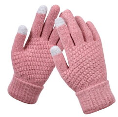 Женские зимние перчатки К94, розовые цена и информация | Женские перчатки | 220.lv