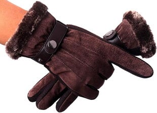 Перчатки мужские зимние R13, коричневые цена и информация | Мужские шарфы, шапки, перчатки | 220.lv