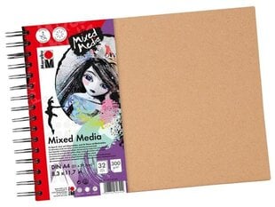 Universāls bloks Marabu Mixed Media A4/300g ar spirāli, 32 lapas cena un informācija | Burtnīcas un papīra preces | 220.lv