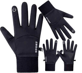 Перчатки мужские зимние L23, черные цена и информация | Мужские шарфы, шапки, перчатки | 220.lv