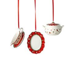 Ziemassvētku eglītes rotājums Villeroy & Boch Toy's Delight, porcelāns, 3 gab. cena un informācija | Eglīšu rotājumi | 220.lv
