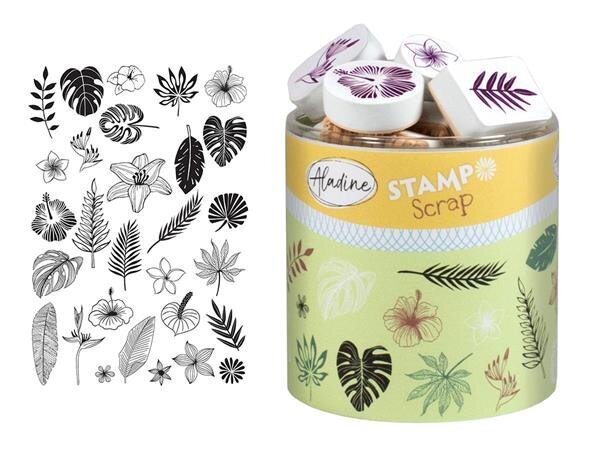 Zīmogu komplekts Aladine Creative Stamp Jungle, 29 gab. + zīmoga spilventiņš, melns цена и информация | Modelēšanas un zīmēšanas piederumi | 220.lv