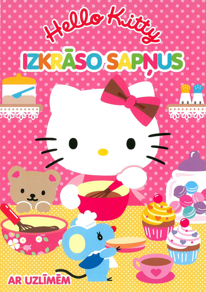 Hello Kitty! Izkrāso sapņus. Ar uzlīmem cena un informācija | Krāsojamās grāmatas | 220.lv