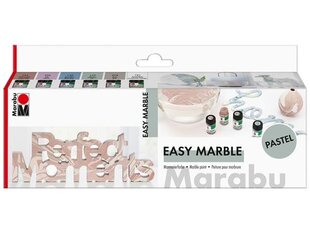 Krāsa marmorizēšanai Easy Marble Pastel, 6x15ml cena un informācija | Modelēšanas un zīmēšanas piederumi | 220.lv