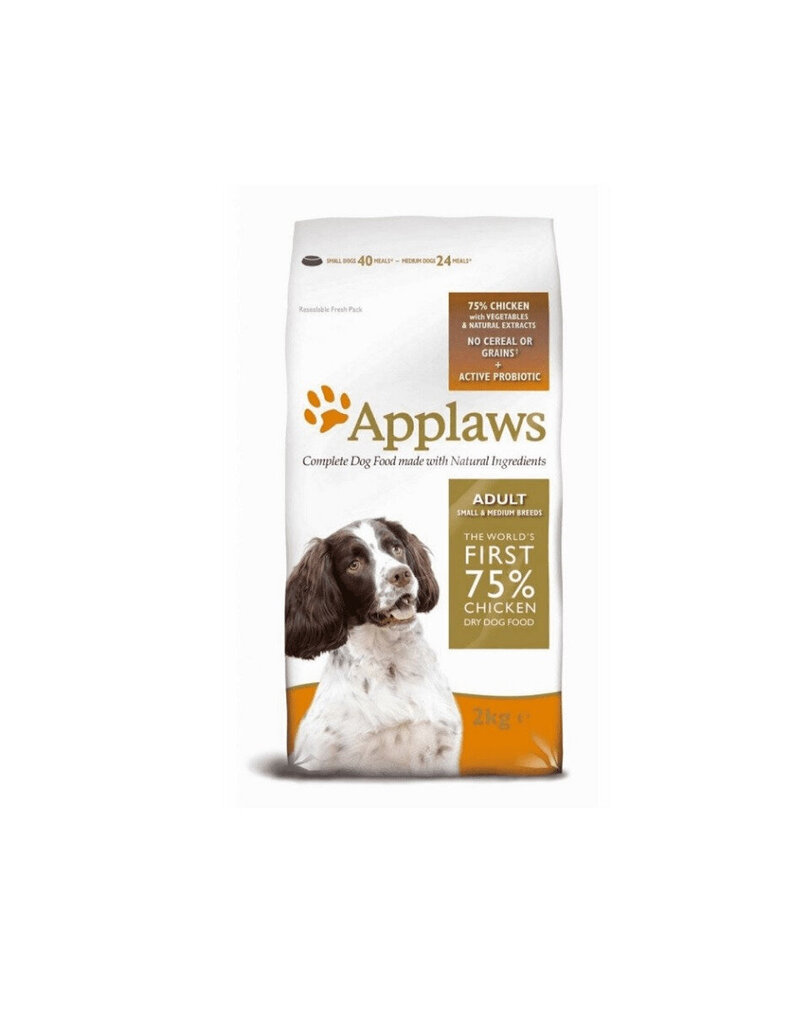 Applaws Adult Dog S&M pieaugušiem mazu un vidēju šķirņu suņiem ar vistu, 3x2kg цена и информация | Sausā barība suņiem | 220.lv