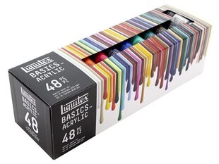 Akrila krāsu komplekts Liquitex Basics, 48x22ml cena un informācija | Modelēšanas un zīmēšanas piederumi | 220.lv