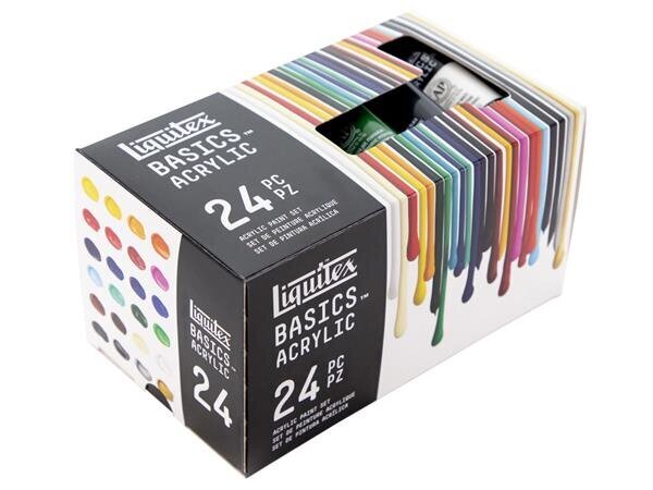 Akrila krāsu komplekts Liquitex Basics, 24x22ml цена и информация | Modelēšanas un zīmēšanas piederumi | 220.lv