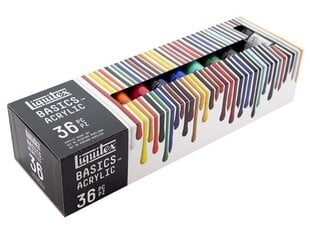 Akrila krāsu komplekts Liquitex Basics, 36x22ml cena un informācija | Modelēšanas un zīmēšanas piederumi | 220.lv