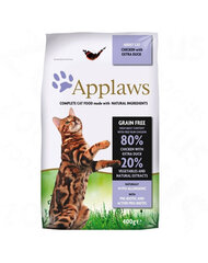 Applaws Cat Dry pieaugušiem kaķiem, ar vistu un pīli, 6x400 g cena un informācija | Sausā barība kaķiem | 220.lv