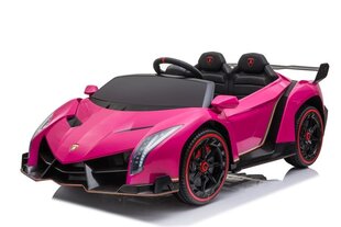 Vienvietīgs bērnu elektromobilis Lamborghini, rozā cena un informācija | Bērnu elektroauto | 220.lv