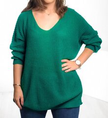 Džemperis sievietēm, tumši zaļš cena un informācija | Sieviešu džemperi | 220.lv