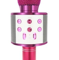 Микрофон для караоке со звуковой колонкой, розовый цена и информация | Развивающие игрушки | 220.lv