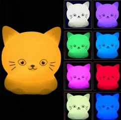 Детский светодиодный светильник толстый кот, RGB с пультом управления цена и информация | Детские светильники | 220.lv