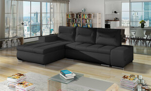 Kreisās puses stūra dīvāns Eltap Ottavio, melns cena un informācija | Stūra dīvāni | 220.lv