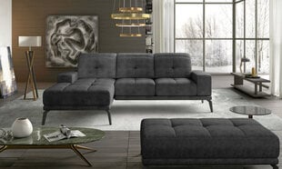 Левый угловой диван и пуф Eltap Torrense, темно-серый цвет цена и информация | Угловые диваны | 220.lv