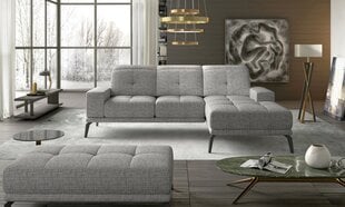 Labās puses stūra dīvāna un pufa komplekts Eltap Torrense, pelēks цена и информация | Угловые диваны | 220.lv