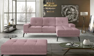 Правый угловой диван и пуфик Eltap Torrense, светло-розовый цвет цена и информация | Угловые диваны | 220.lv