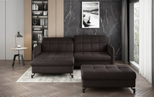 Labās puses stūra dīvāna un pufa komplekts Eltap Lorelle, brūns cena un informācija | Stūra dīvāni | 220.lv