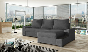 Labās puses stūra dīvāns Negro, pelēks cena un informācija | Stūra dīvāni | 220.lv