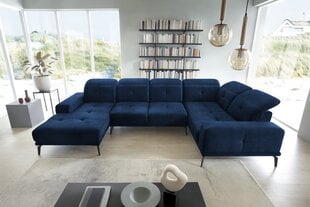 Stūra dīvāns Eltap Neviro, tumši zils cena un informācija | Stūra dīvāni | 220.lv