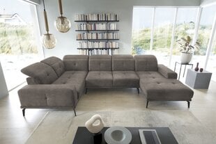Stūra dīvāns Eltap Neviro, brūns cena un informācija | Stūra dīvāni | 220.lv