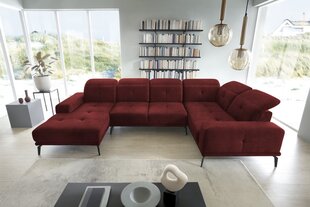 Stūra dīvāns Eltap Neviro, sarkans cena un informācija | Stūra dīvāni | 220.lv