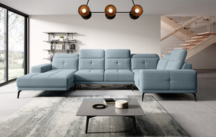 Stūra dīvāns Eltap Neviro, gaiši zils cena un informācija | Stūra dīvāni | 220.lv