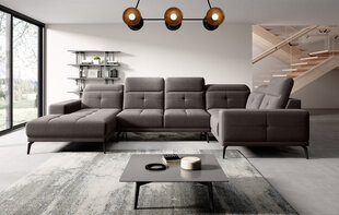 Stūra dīvāns Eltap Neviro, brūns, matēts cena un informācija | Stūra dīvāni | 220.lv